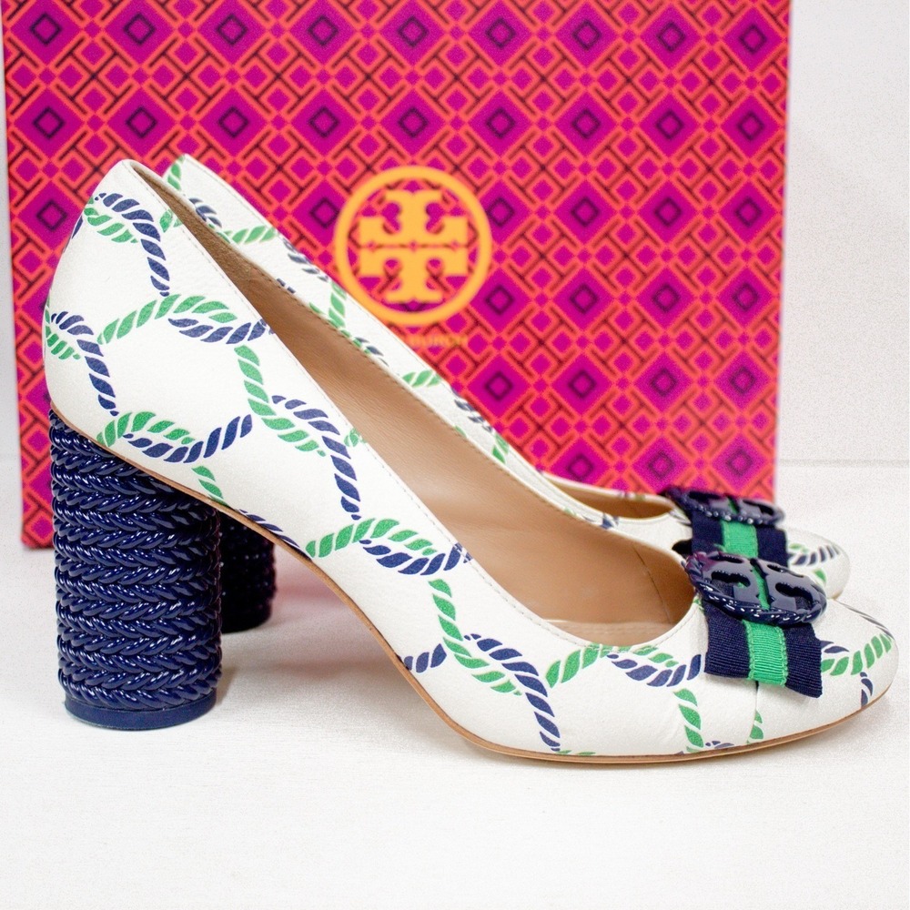 RESERVED for @yahoo86 Tory Burch Maritime Isle Ropes Leather Pumps SIZE 8.5 - Picture 6 of 16